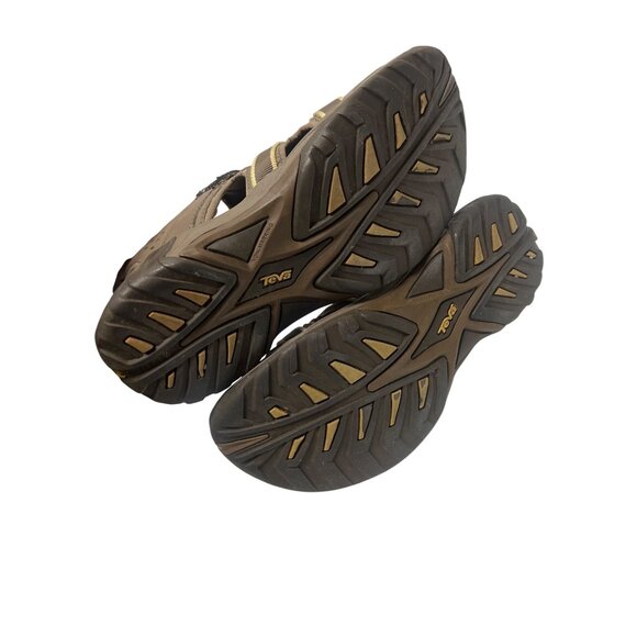 Teva Brown Chocolate Chip Leather Omnium Hiking Sandals - Picture 9 of 12